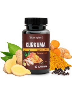 KURKUMA, PIPERYNA, IMBIR, RESWERATROL I KWERCETYNA 60kaps. - MAREK SKOCZYLAS